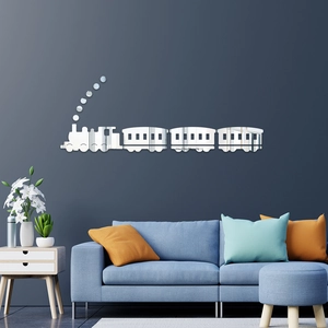 Cartoon Zug Acryl Spiegel Wandtattoos 3D Lokomotive DIY Dekorative Spiegel Aufkleber Für Kinderzimmer Kindergarten Dekoration