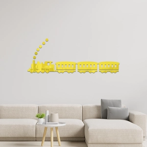 Wandtattoo laufender Zug aus Acryl mit Spiegeleffekt für Kinderzimmer Dekorationen