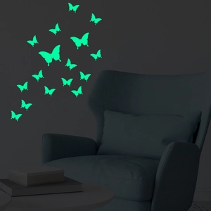 Luminous butterfly wall stickers glowing in the dark for bedroom and kids room decor