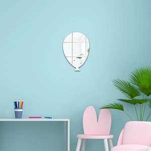 Balloon Shape Mirror Acrylic 3D Wall Sticker Modern Minimalist Decorative Mirror For Kids Room Bedroom Bathroom Home Decor