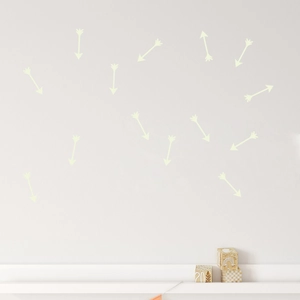 Luminous blue glow arrow wall stickers for kids bedroom decor in Nordic style