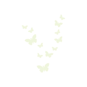 Set of 12 fluorescent 3D butterfly wall stickers for children's room decoration