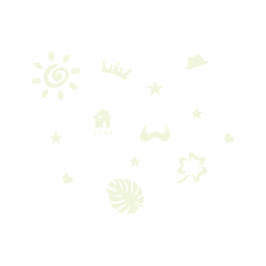 Luminous wall stickers set with home, sun, and star patterns for kids' bedroom decor