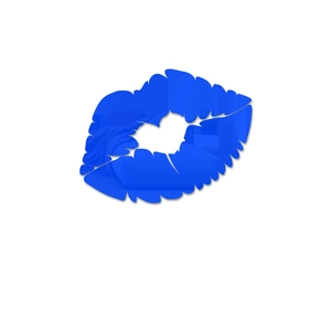 Sticker mural miroir lèvres bleues sexy en acrylique réfléchissant pour décoration chambre
