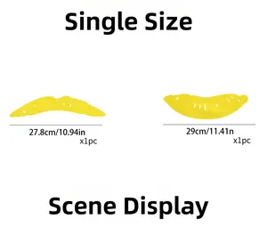 Size guide for banana wall stickers showing 27.8cm and 29cm dimensions on white background