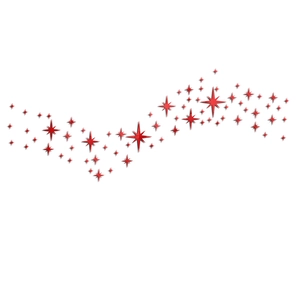 Stickers muraux étoiles 3D rouges en acrylique avec effet miroir géométrique facetté