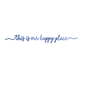 Sticker mural miroir acrylique 'this is our happy place' pour décoration maison