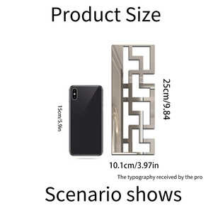 Tabella delle taglie per adesivo da parete specchio acrilico geometrico altezza 25 cm
