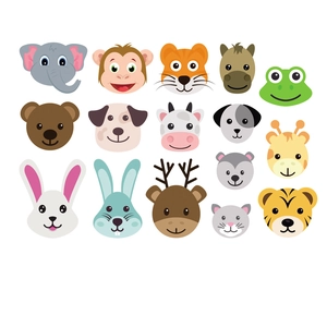 Stickers muraux lumineux d'animaux pour chambre d'enfant, 15 motifs de dessins animés mignons
