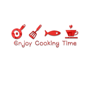 Modern red acrylic kitchen mirror wall stickers with Enjoy Cooking Time lettering