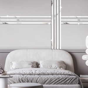 Linea Decorativa Moderna Minimalista in Specchio Acrilico per Soggiorno Camera da Letto Adesivo Murale Impermeabile