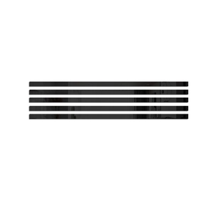 Set di 5 strisce di specchio acrilico nero per decorazione pareti con finitura lucida
