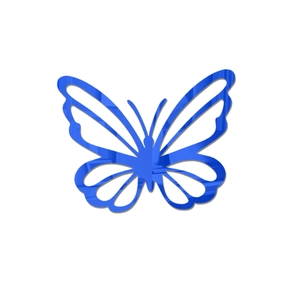 Blue mirror butterfly 3D acrylic wall stickers with hollow design for home decoration
