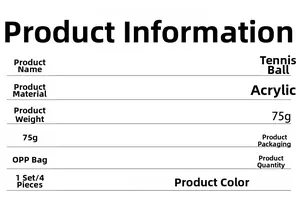 Specifications for acrylic mirror volleyball wall stickers set with colors and weight info