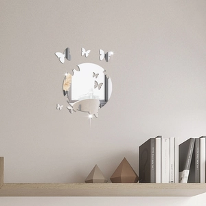 Creative Butterfly Mirror Wall Stickers Acrylic 3D Butterfly Wall Decal Self Adhesive Mirror Wall Art Decor For Home Office