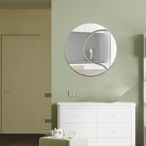 Acrylic Mirror Volleyball Wall Sticker Modern Simple Sport Ball Design Mirror Surface Waterproof Wall Decal For Living Room Bathroom Home Decor