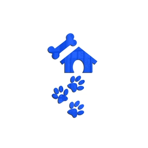Stickers muraux miroir acrylique bleu niche et pattes pour décoration chambre enfant
