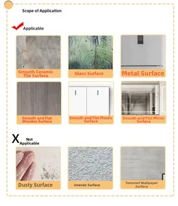 Guide for cartoon stickers on smooth tile glass metal wood and incompatible surfaces