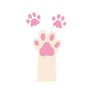 Cute pink cat paw print toilet seat cover sticker with waterproof cartoon decoration