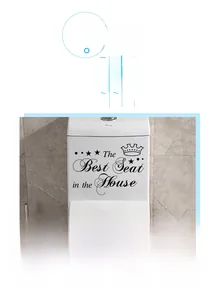 Waterproof PVC toilet sticker showing The Best Seat in the House text with crown detail