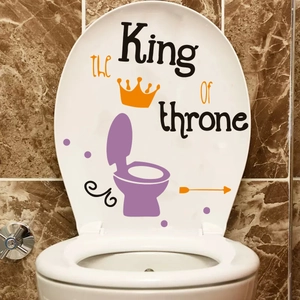 Adesivo creativo King of the Throne autoadesivo per decorare il coperchio del WC