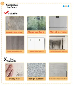 Guide for Halloween PVC sticker application on smooth tile, glass, metal, and wood surfaces