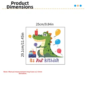 Spécifications de taille pour sticker mural crocodile de dessin animé pour enfants