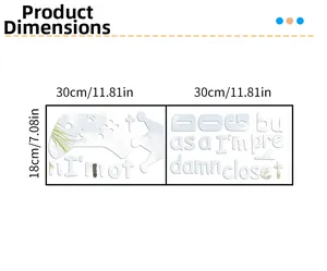 Detailed dimension guide for game controller wall stickers showing 18x30cm sheet size