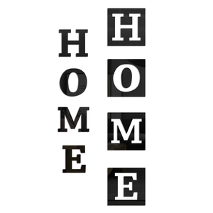 3D acrylic mirror wall stickers featuring HOME letters for minimalist home decor