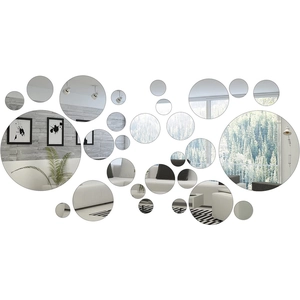 DIY Round Mirror Wall Sticker Acrylic 3D Removable Circle Mirror Decal For Living Room Bedroom Home Decor