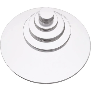 DIY circular acrylic mirror wall stickers in various sizes for living room wall decor