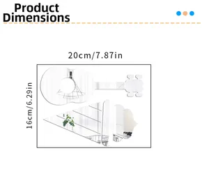 Detailed size specifications for the acrylic mirror guitar and ice cream wall decal