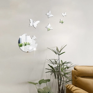 3D acrylic butterfly mirror wall stickers for modern living room home decor set