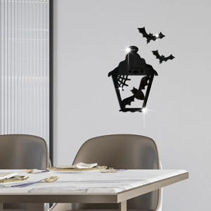 Adesivo murale Halloween in acrilico con pipistrelli 3D per decorazione d'interni