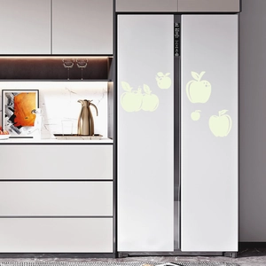 Luminous apple stickers set for wall and fridge glow in the dark room decor