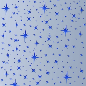 3D mirror blue star acrylic wall stickers for bedroom or living room decoration