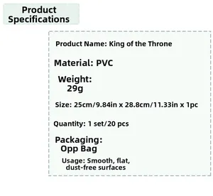 Spécifications détaillées des stickers PVC King of the throne pour abattant WC