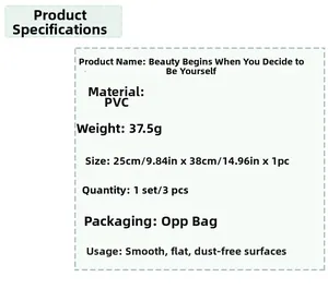 PVC wall stickers specifications 25x38cm set of 3 for smooth surface decoration