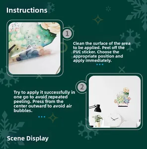 Guide d'application de stickers muraux PVC succulentes avec exemple de décoration intérieure