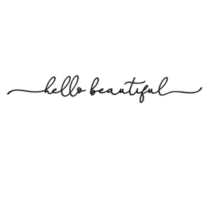Detailed view of hello beautiful 3D acrylic mirror wall sticker for home decor