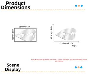 Size chart showing dimensions for red lip acrylic wall stickers in two unique styles