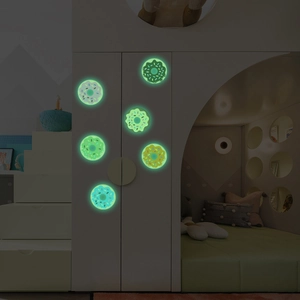 Creative Glow In The Dark Donut Wall Stickers Luminous PVC DIY Removable Decals For Kids Bedroom Nursery Room Home Wall Decor