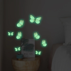 Lot de stickers muraux papillon fluorescents et lumineux pour déco de chambre