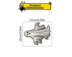 Luminous ghost wall sticker with dimensions for Halloween home and window decoration