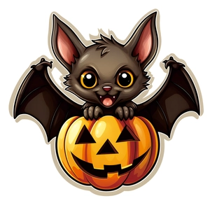 Luminous Halloween bat and pumpkin wall sticker for children's room decor