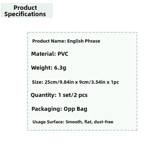 PVC wall sticker specifications showing 25x9cm dimensions and waterproof material details