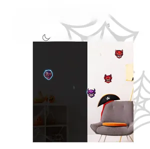 Halloween cartoon monster wall stickers showing day and night luminous fluorescent effects
