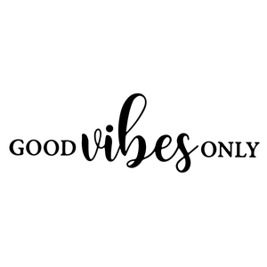 Sticker mural moderne Good Vibes Only pour la décoration de salon et de chambre à coucher