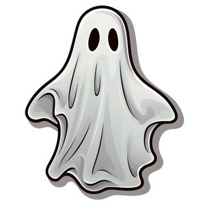 Luminous Halloween ghost wall sticker with a classic cartoon white sheet design and black eyes