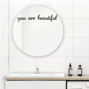 Zitat Wandaufkleber You Are Beautiful Wasserdicht PVC Kunst Aufkleber Für Spiegel Badezimmer Schlafzimmer Wohnzimmer Heimdeko
